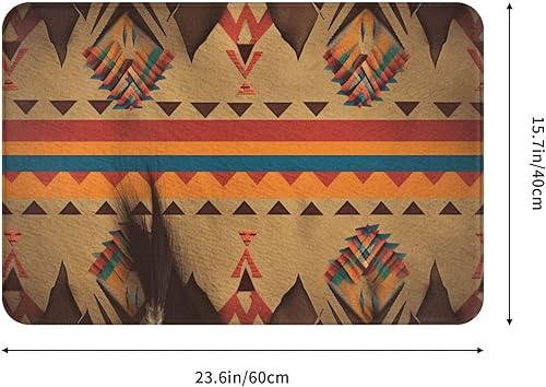 Miniatura 2 de Native American - Tapete de entrada para interior, lavable, antideslizante, tapete para el suelo, para interiores y exteriores, para entrada del