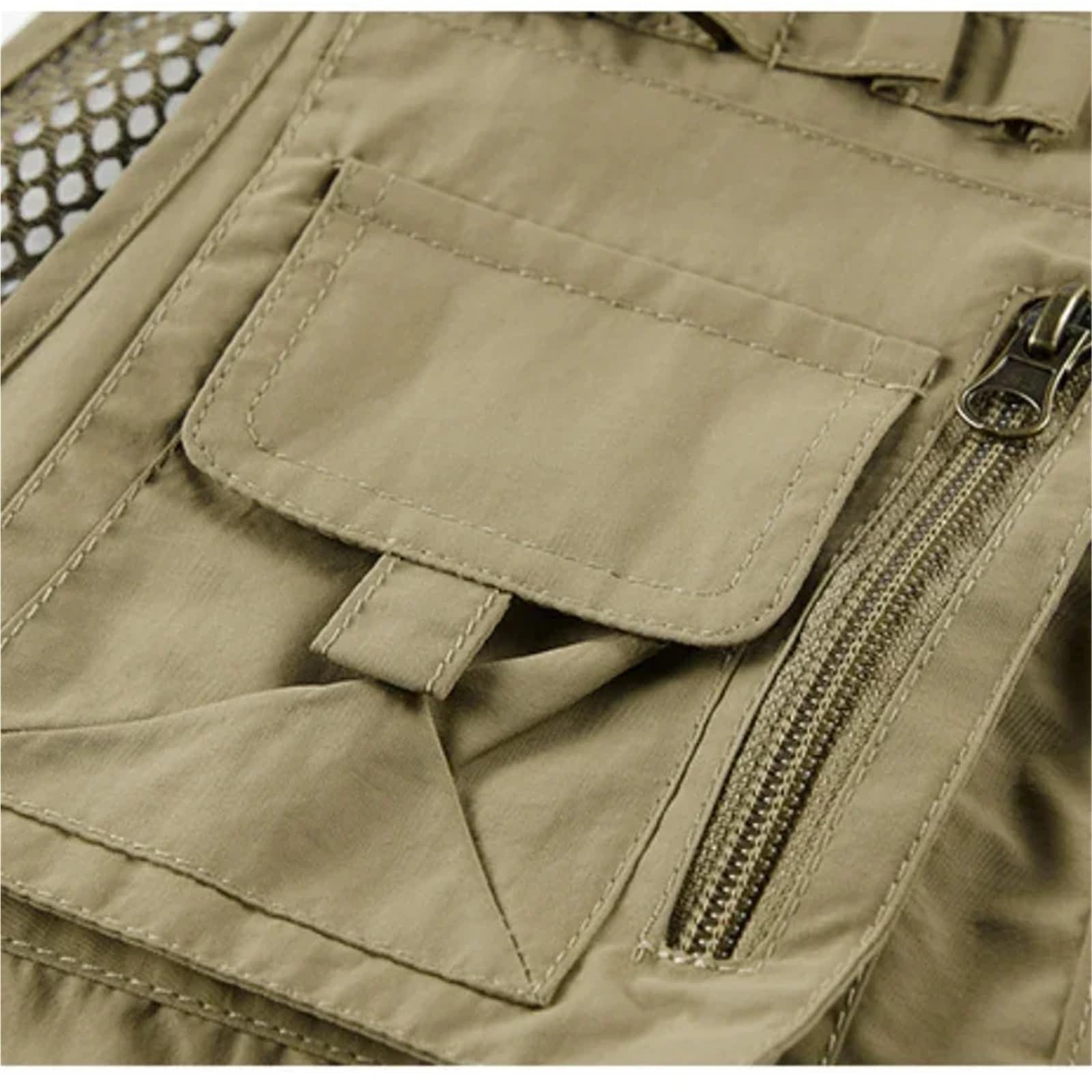 Chaleco de pesca multibolsillos, de malla de secado rápido, chaleco de pesca para hombre, chaleco para exteriores, senderismo, caza, casual, chaleco de pescador, abrigos sólidos sin mangas