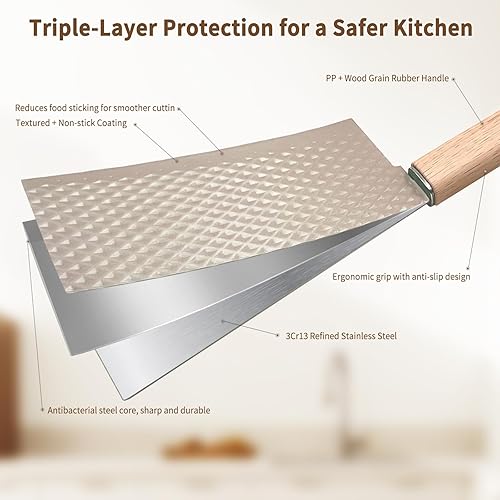 Miniatura 4 de Juego de cuchillos de cocina de 7 piezas con cuchillos afilados de chef y carne, juego de cuchillos multiusos antioxidantes para cocina, juego de