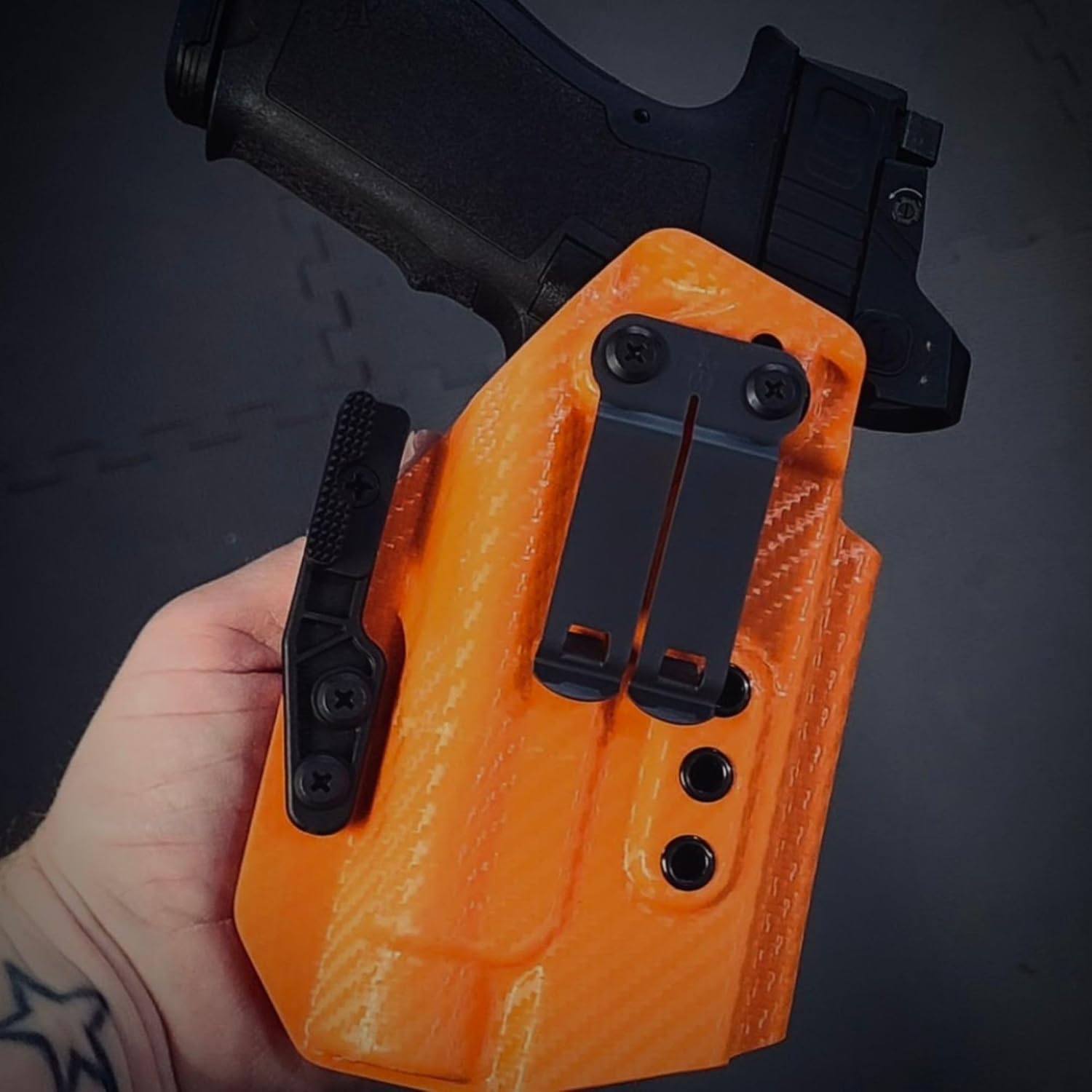 IWB Carbon Fiber Holster Compatible with Sig Sauer P365 Macro with TLR7 Light, Adjustable Retention & Cant, Tactical Accessories, Light Bearing Concealed Carry Holster for Men & Women