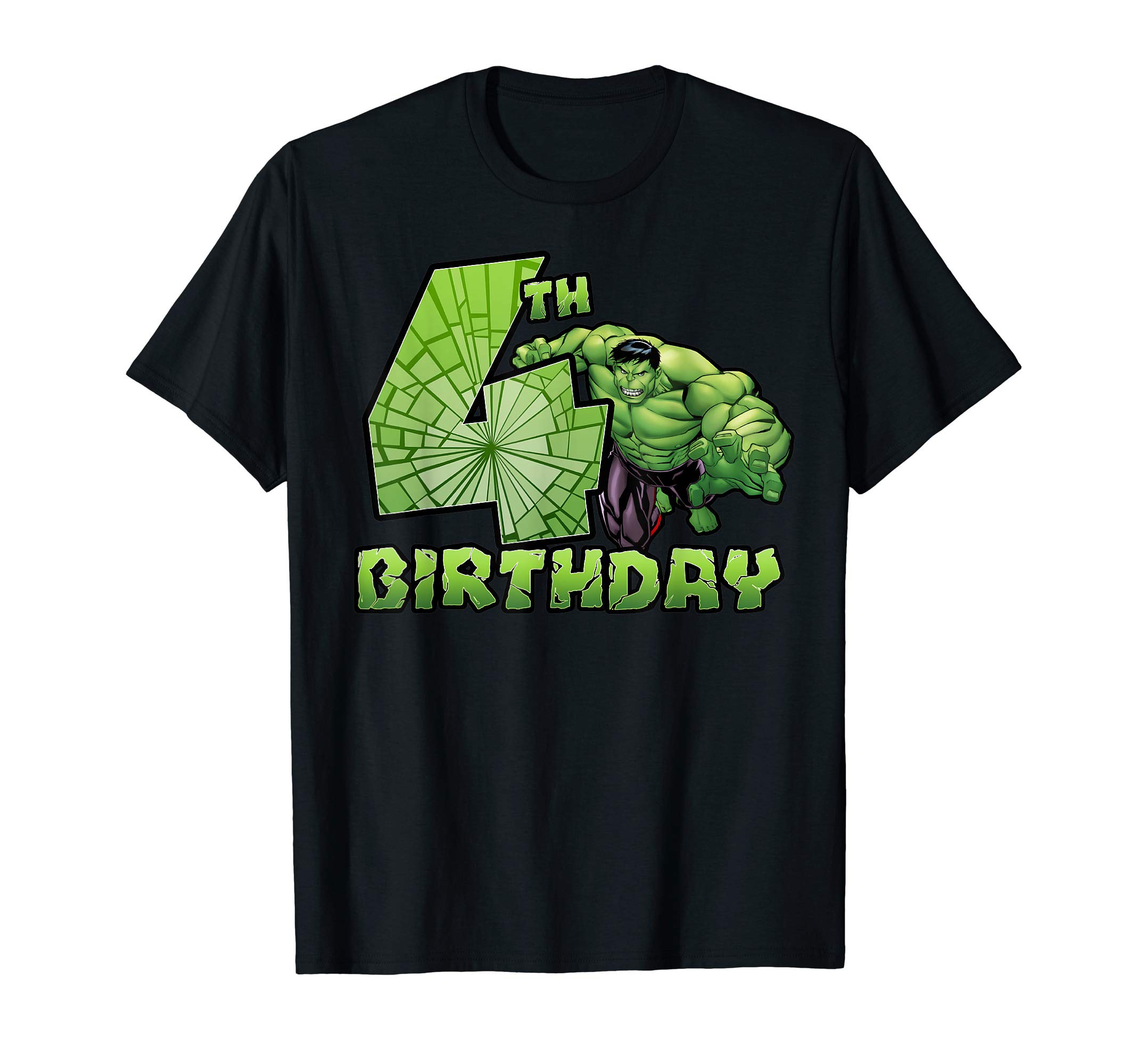 Marvel Avengers Hulk Smash 4th Birthday T-ShirtOEKO-TEX STANDARD 100