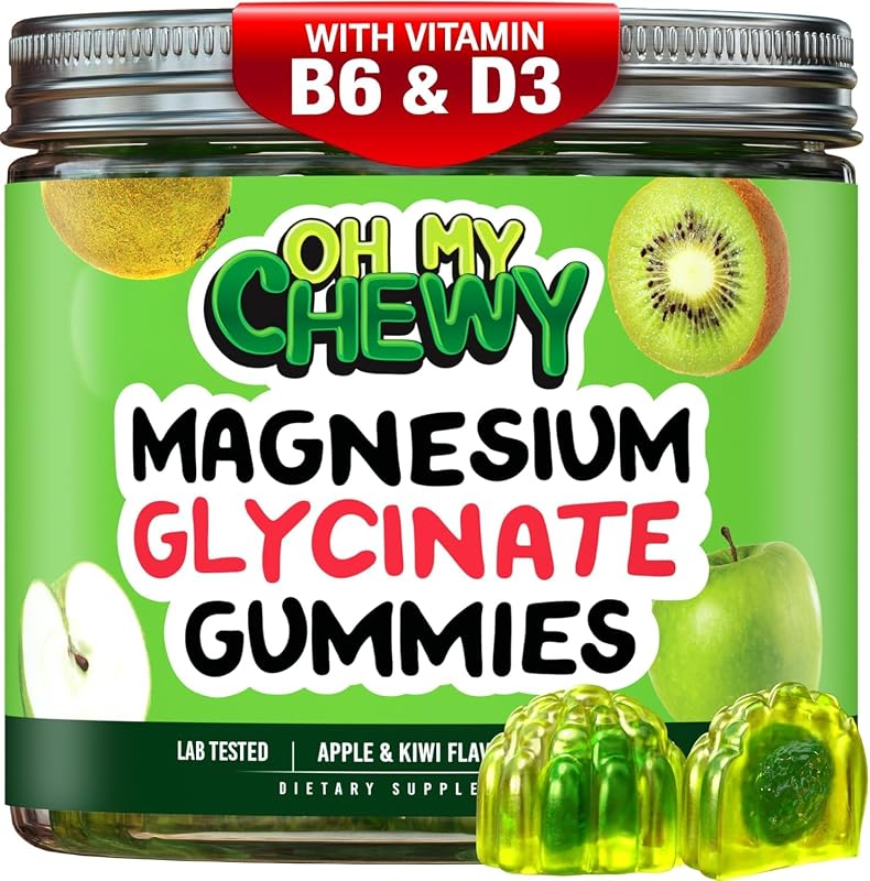 OH MY CHEWY Suplemento de Magnésio Glicinato em Gomas, 60 gomas