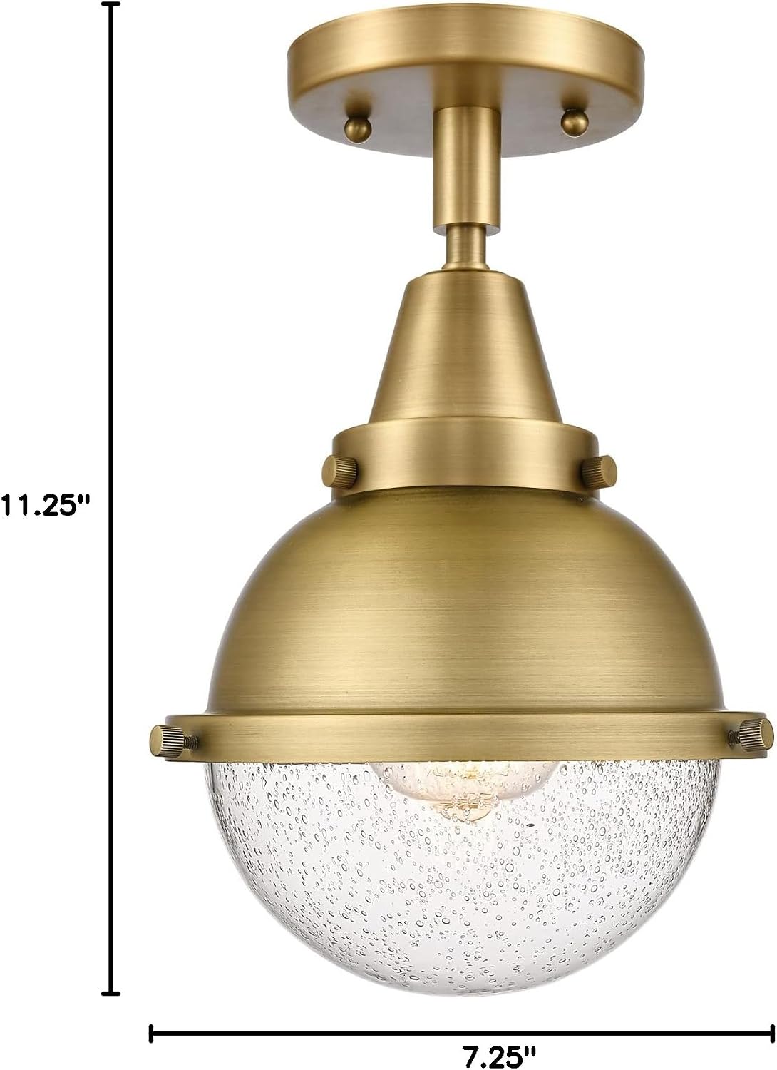 Innovations 447-1C-BB-HFS-64-BB One Light Flush Mount from Franklin Restoration Collection