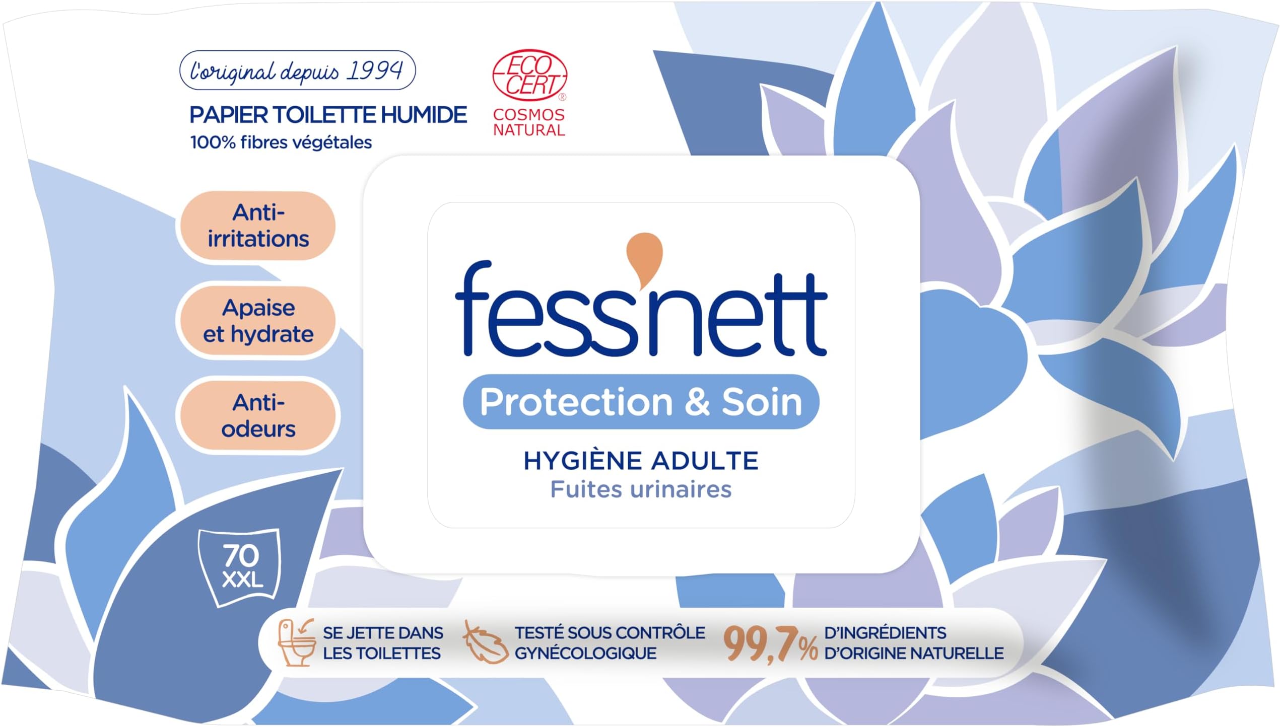 Fess'NettWet Toilet Paper Protection & Care 1 Unit