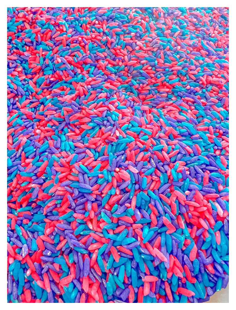 Sensory Bin Filler for Sensory Table - Colored Rice for Sensory Play (Unicorn Rice)