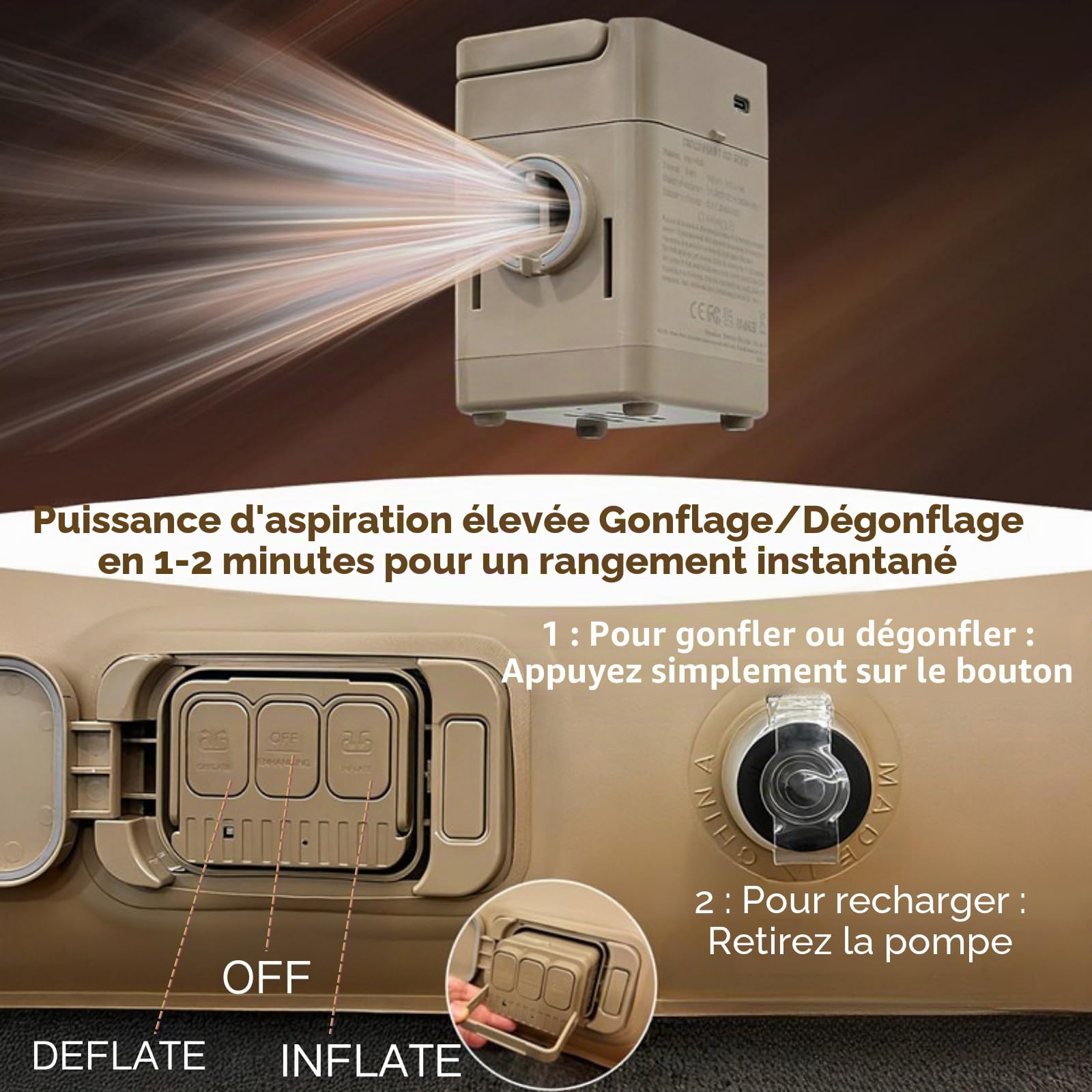 Luxchoice Matelas Gonflable 1 Place Electrique 200×100×20cm Lit Gonflable avec Pompe Électrique Intégrée – Gonflage Rapide 2 Min Surface Douce et Confortable pour Camping et Invités 500kg Max