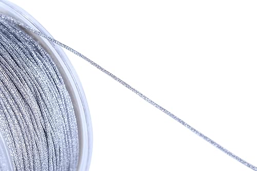 Vista 75 de KONMAY Cuerda de nailon negro de 0.024 in con estuche para pulseras, cordón de satén de nailon trenzado de 190 yardas para fabricación de joyas