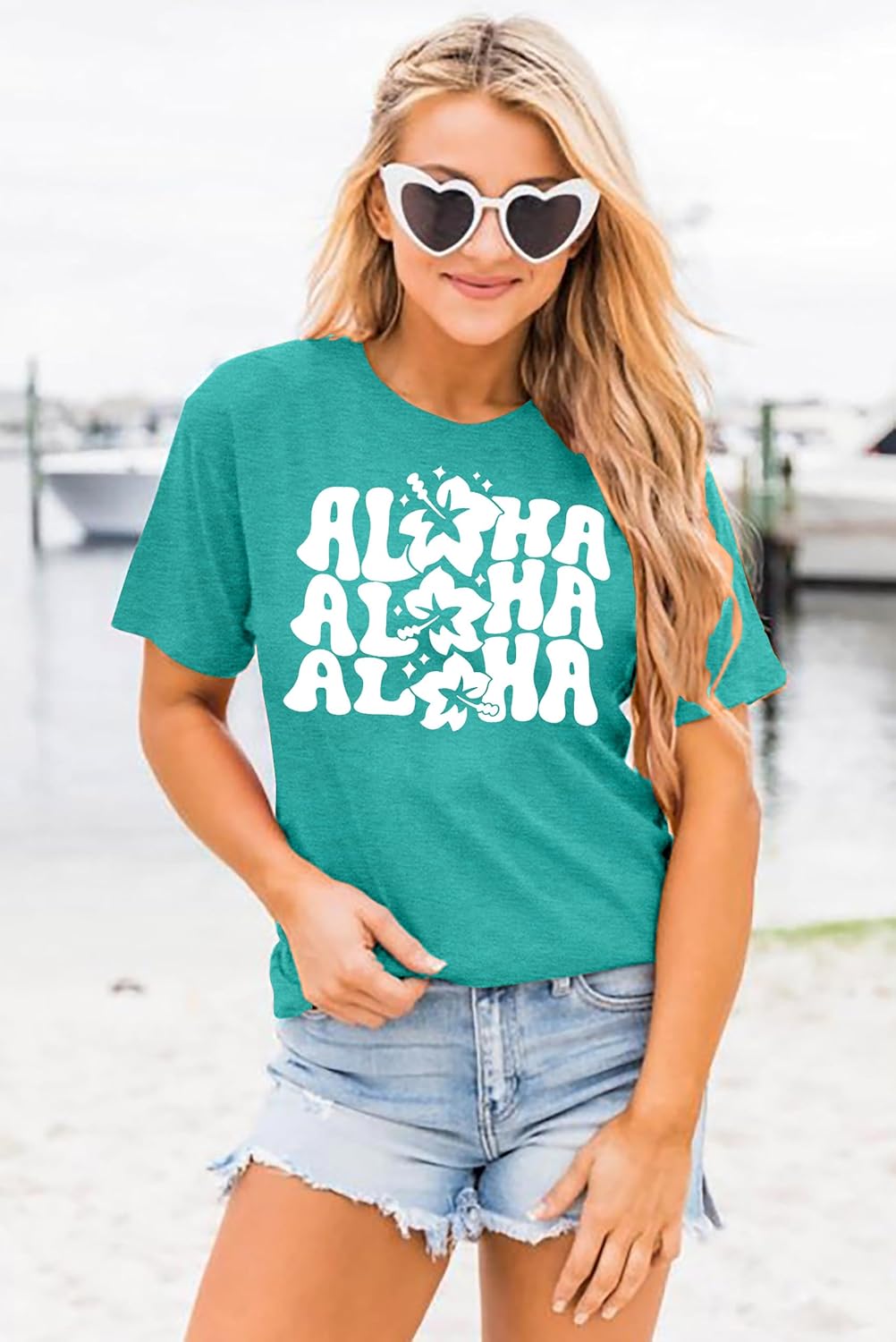 hohololo Hawaiian Shirts for Women Aloha Flower Shirt Ohana Means Family Tee Summer Beach Hawaii Trip Shirt - Image 4