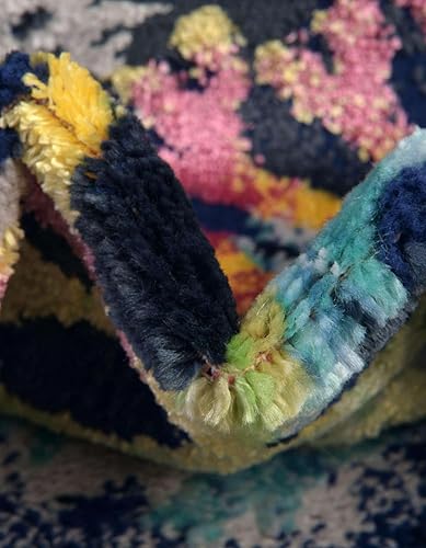 Miniatura 6 de Unique Loom Ariel Collection - Alfombra de área - Cay (2' x 3' 1" Rectángulo, Multi Azul)