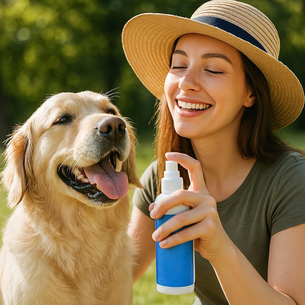 pet wiz Spray de Protection Solaire pour Chiens et Chats | Protège, Hydrate et Nourrit la Peau des Animaux, Enrichi au Bois de Pomme, 250 ML