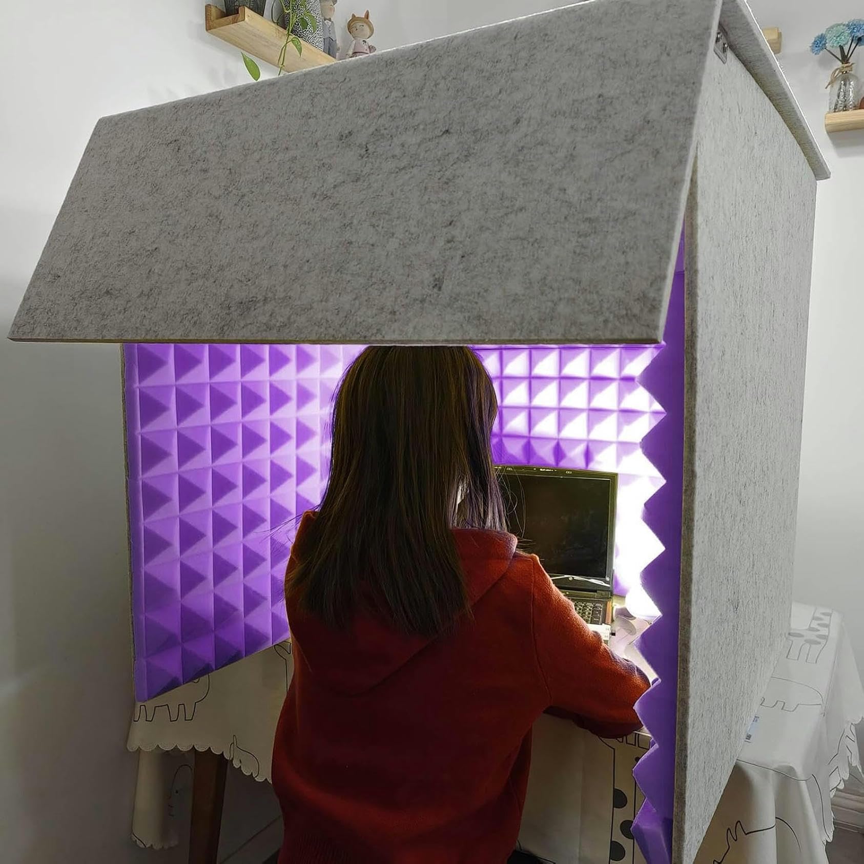 Cabine insonorisée portable en mousse pour microphone et studio
