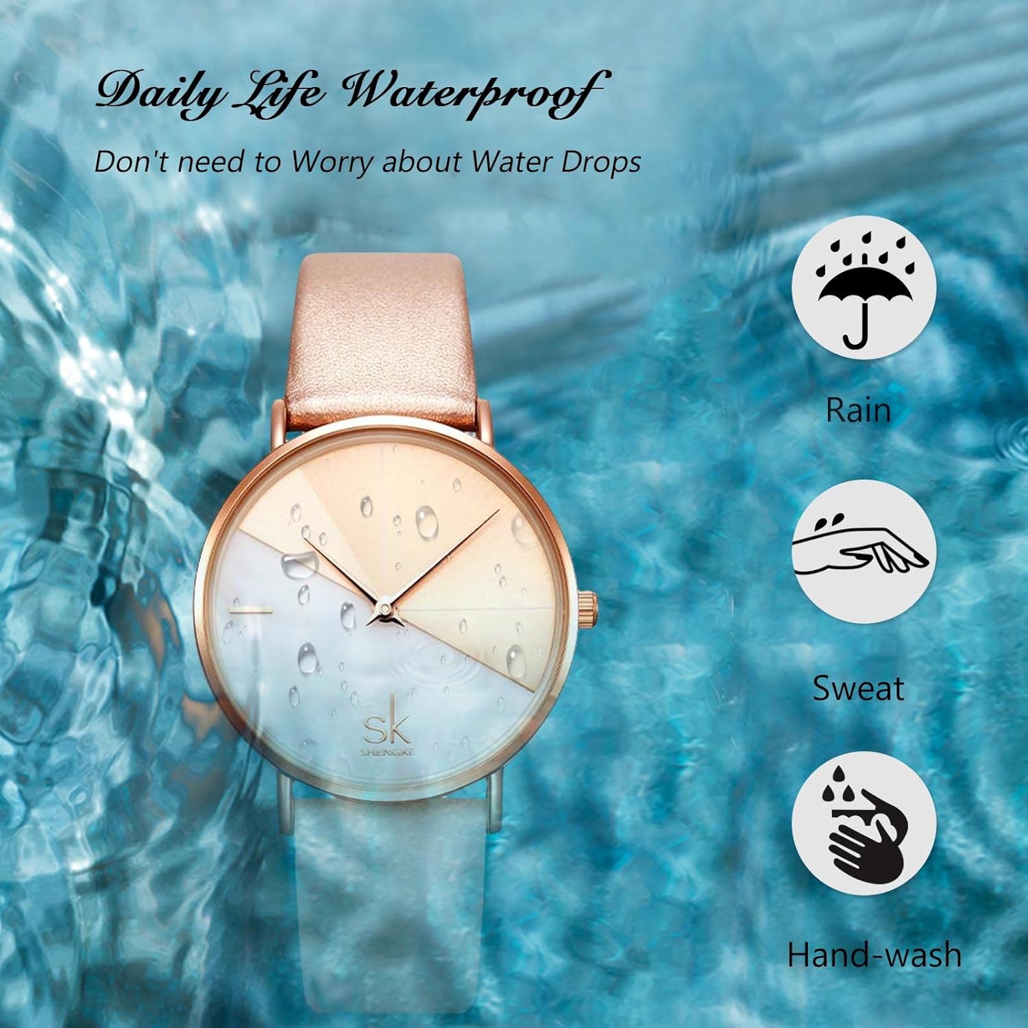 Moda Orologi da Donna Orologi da Polso Impermeabile per Donne Orologio Analogico Quarzo con Cinturino in Pelle Moda Orologi da Donna Orologi da Polso Impermeabile per Donne Orologio Analogico Quarzo con Cinturino in Pelle