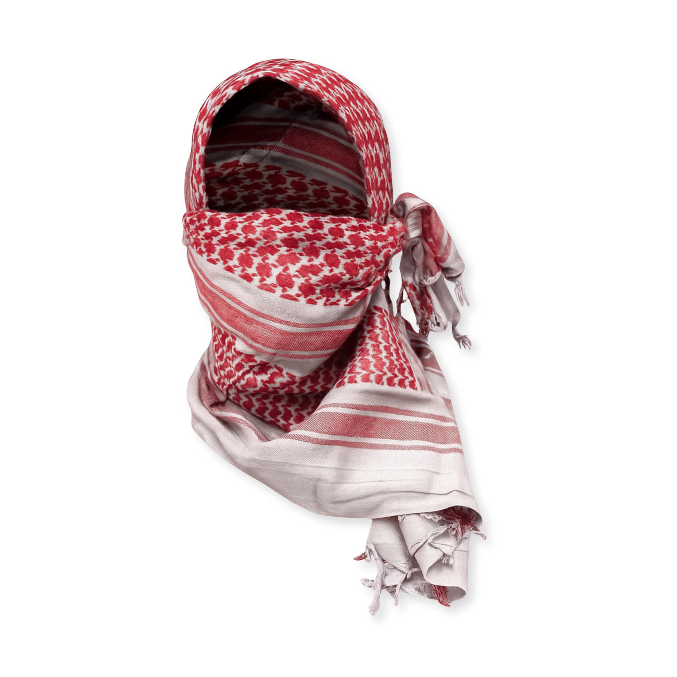 M MCGUIRE GEAR Shemagh Tactical Scarf, Middle Eastern Desert Hood, Bandana, Keffiyeh, Military Style, 100% Cotton, 42" x 42"