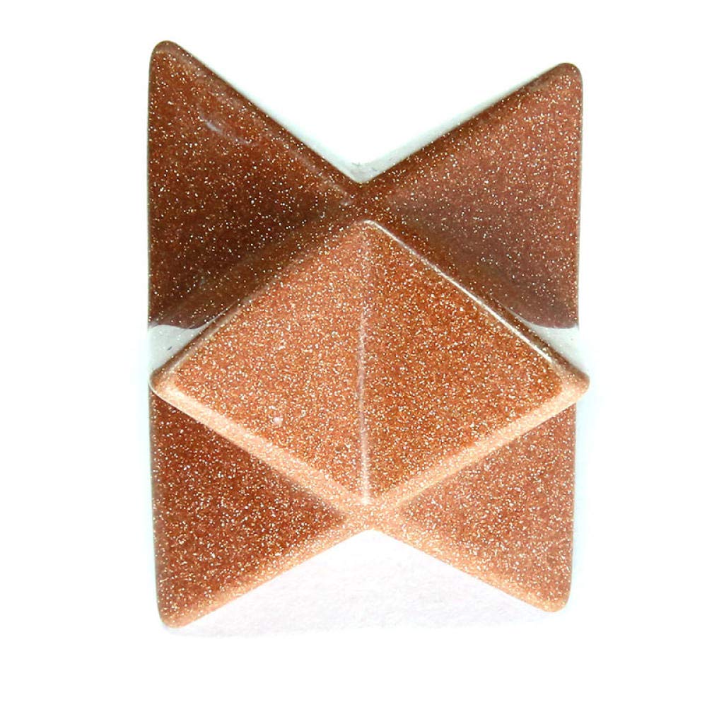 Marrón Oro Arena Piedra Cuarzo Merkaba Tallado hexagrama Estrella de Seis Puntas péndulo Hecho a Mano meditación curación Adorno para el hogar