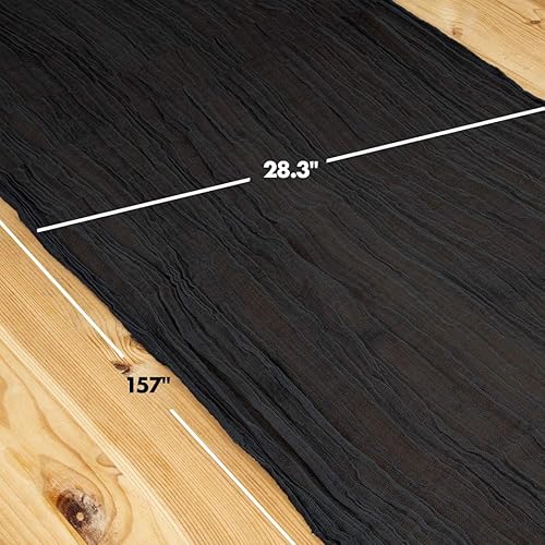 Miniatura 6 de Koyal Wholesale Camino de mesa de estopilla para decoración de boda, tela de gasa de tela transparente para granja rústica, fiesta bohemia nupcial,