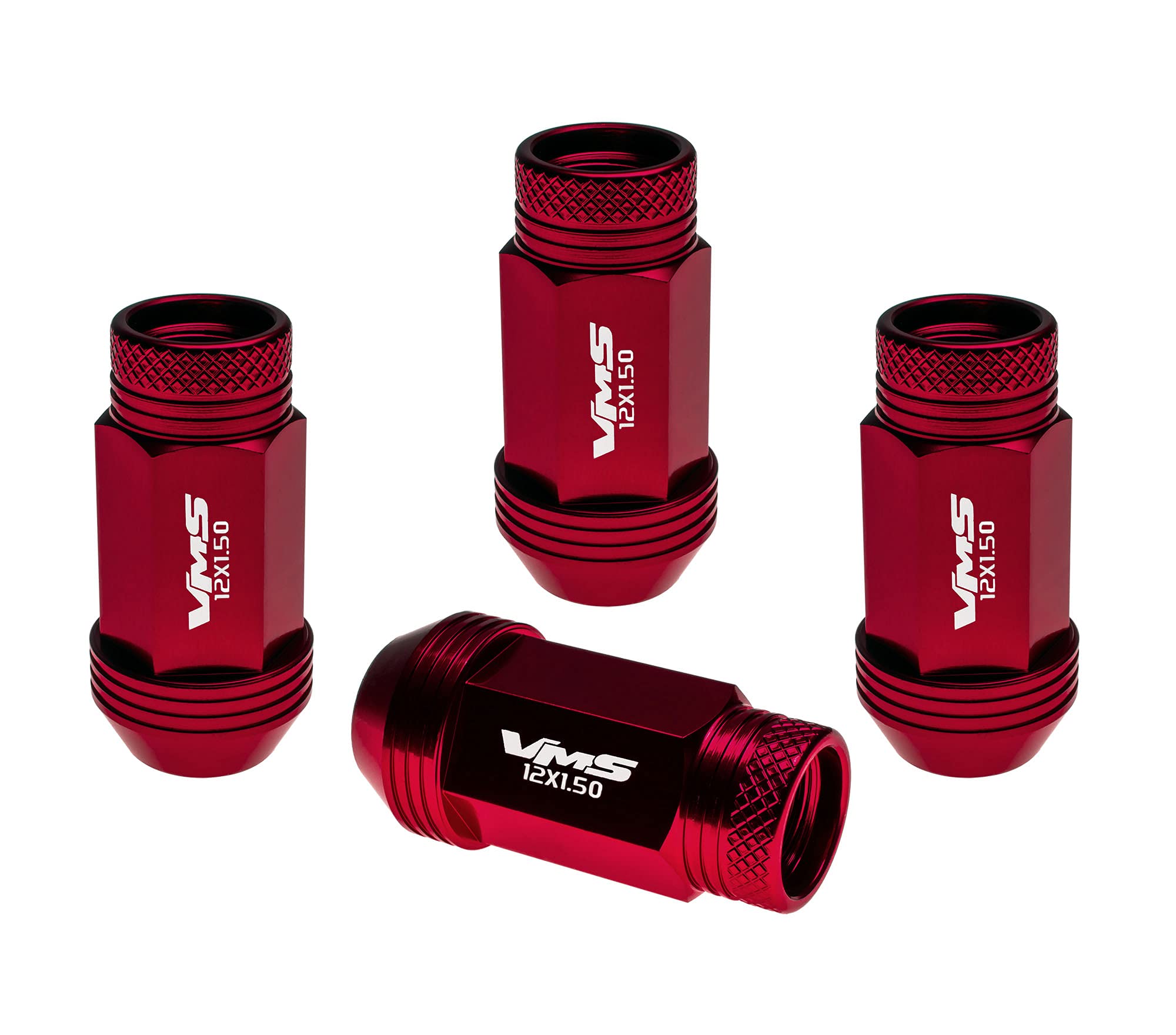 Amazon.com: VMS RACING 12x1.5 20PC Piece RED Anodized 44mm Long