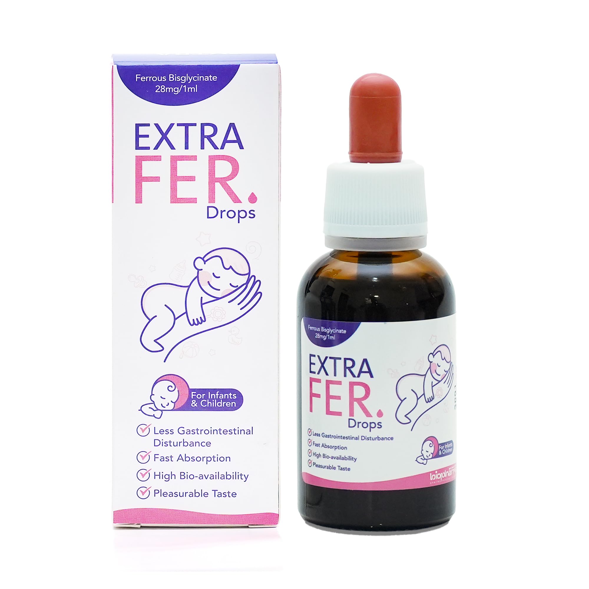 Extrafer Drops (Iron Bisglycinate Drops) 30Ml