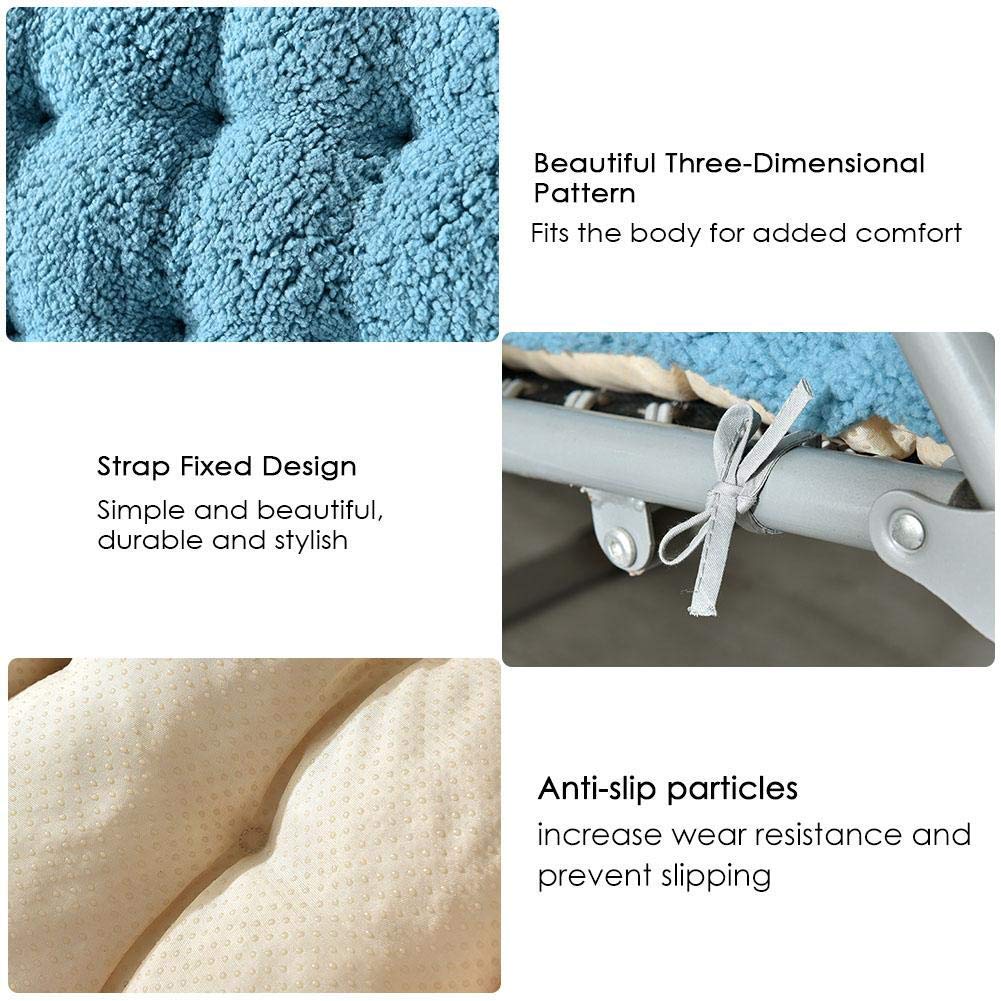 HANHAN Gartenliegen-Auflage Mit Waschbarem Bezug - Dick Gepolstert Für Strand & Garten