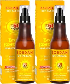 Zordan SPF 50 sunscreen lotion (200 ml) I Broad Spectrum I UVA & UVB Protection I Light Weight & Non Sticky Price In India