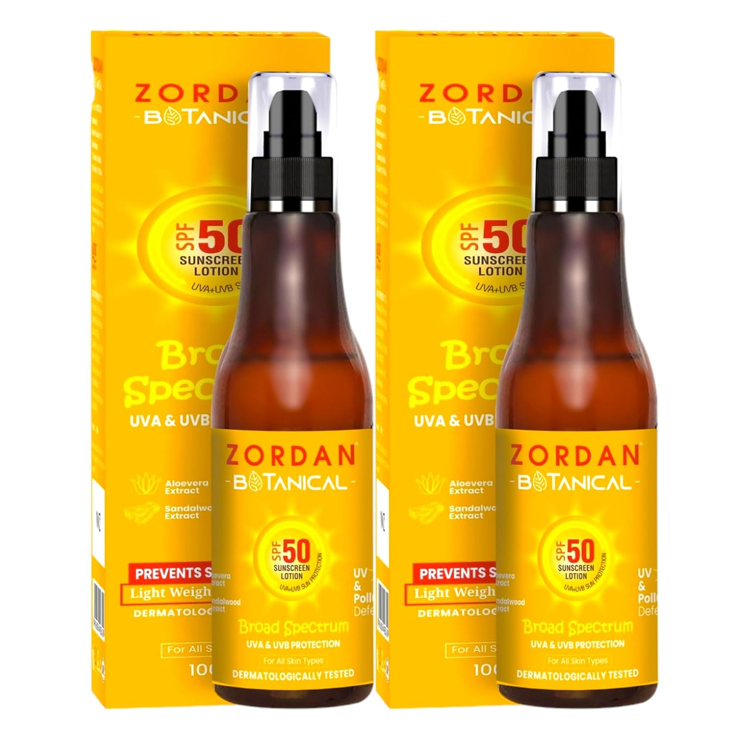 Zordan SPF 50 sunscreen lotion (200 ml) I Broad Spectrum I UVA & UVB Protection I Light Weight & Non Sticky