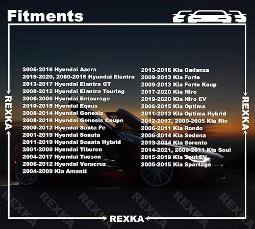 Miniatura 3 de Rexka 20 clips de retención para panel de moldura de puerta para 82315-27000 Hyundai Azera Elantra Genesis Santa Fe Sonata Tiburon Tucson Veracruz