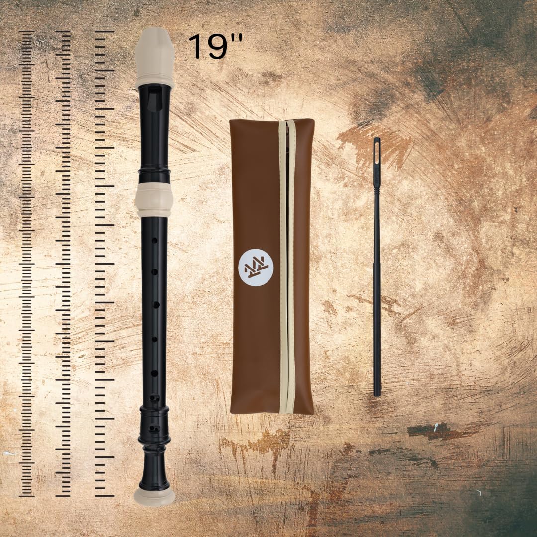 ZAZA- Quality Alto recorder with zipper bag, cleaning rod, and grease.