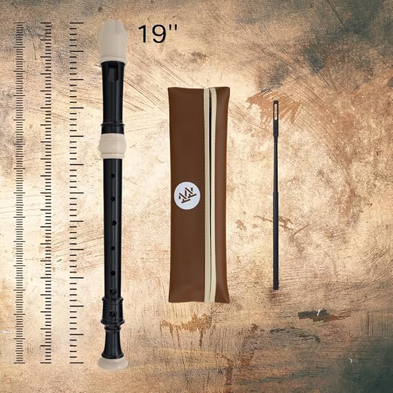 ZAZA- Quality Alto recorder with zipper bag, cleaning rod, and grease.