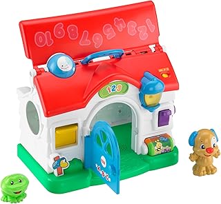 Fisher-Price Laugh & Learn Puppy's Activity Home, interactive playset with music and educational content for infants and toddlers ages 9 to 36 months