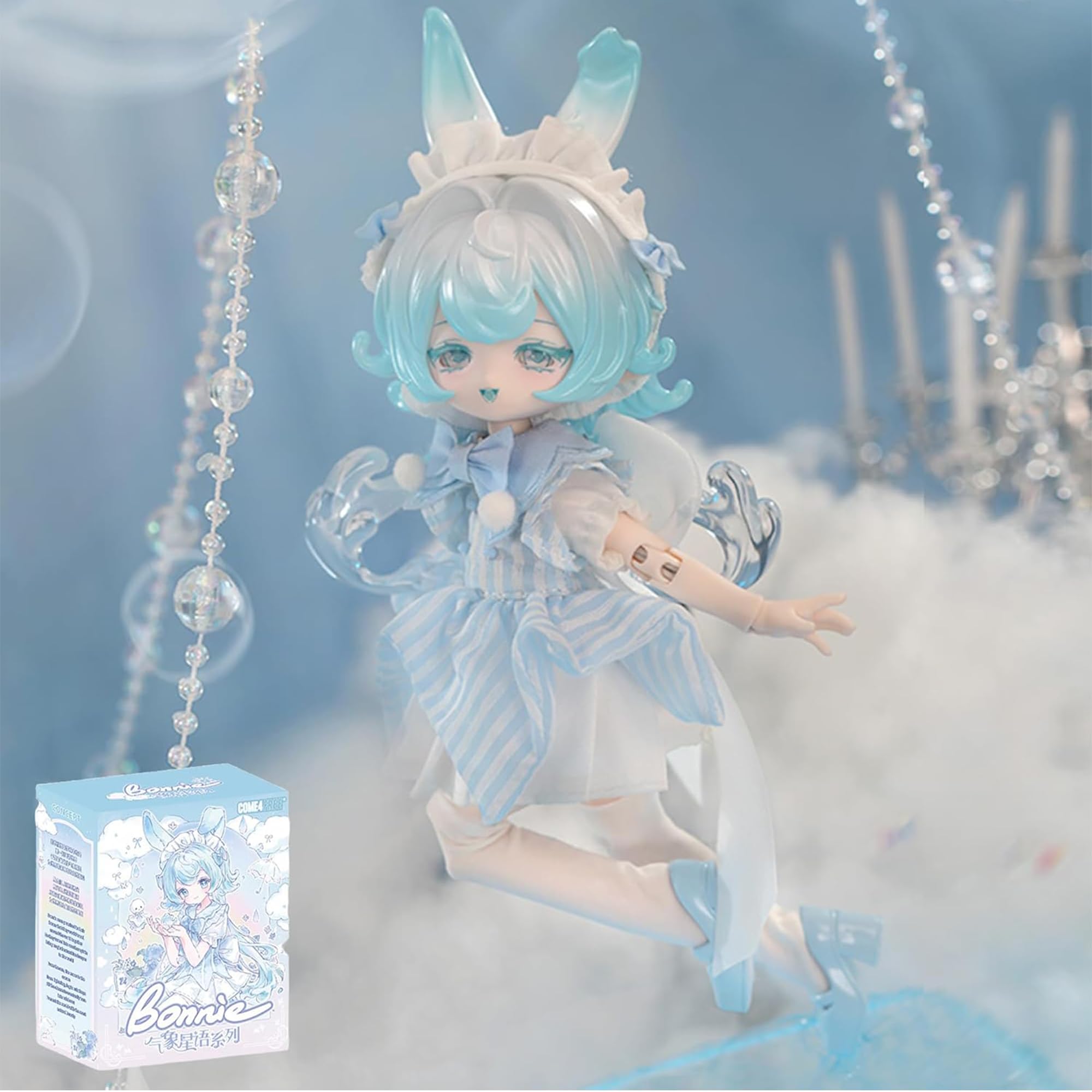 TOYVERSE COME4FREE BJD Bonnie's 3. Generation seria meteorologiczna, Pela Die Regenperle, Standard Edition, 1 szt./19 cm, lalka BJD, ruchome lalki z ubrankami dla lalek, prezent urodzinowy, 15+