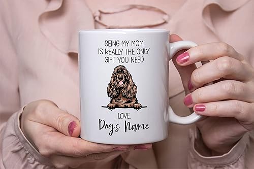 Miniatura 2 de Taza de café personalizada de Cocker Spaniel americano, nombre de perro personalizado, regalos personalizados para mamá de perro, día de la madre,