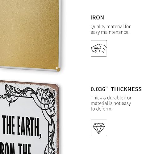 Miniatura 3 de Aikeory Letrero decorativo de brujas, decoración de brujería de bruja, seguro y sonoro, divertido póster de metal para pared, cocina, jardín, baño,