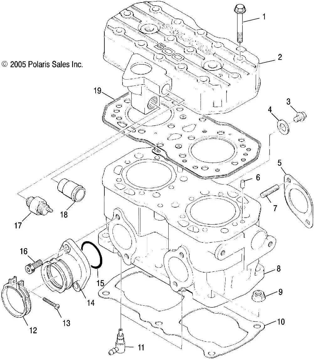 Polaris Gasket Head, Genuine OEM Part 3085585, Qty 1