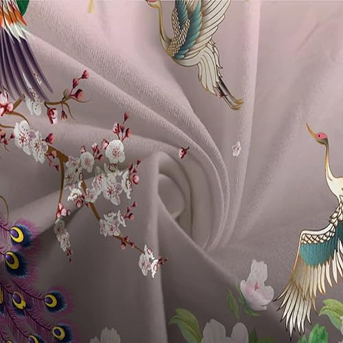 Miniatura 6 de Juego de ropa de cama de pavo real, hermoso juego de ropa de cama de animales, decoración de habitación para niños y niñas, juego de microfibra