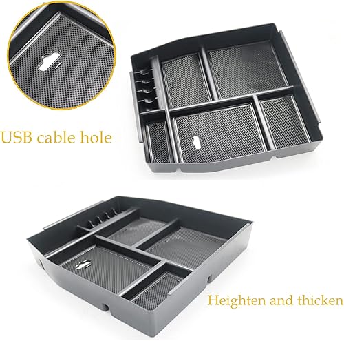 Miniatura 5 de Loveyes Organizador de consola central f150, accesorios para consola central, bandeja organizadora compatible con reposabrazos F150, accesorios de