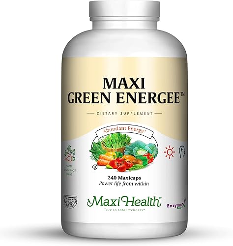 Miniatura 6 de Maxi Health Green Energee Super Whole Food Blend Cápsulas Kosher, 240 unidades