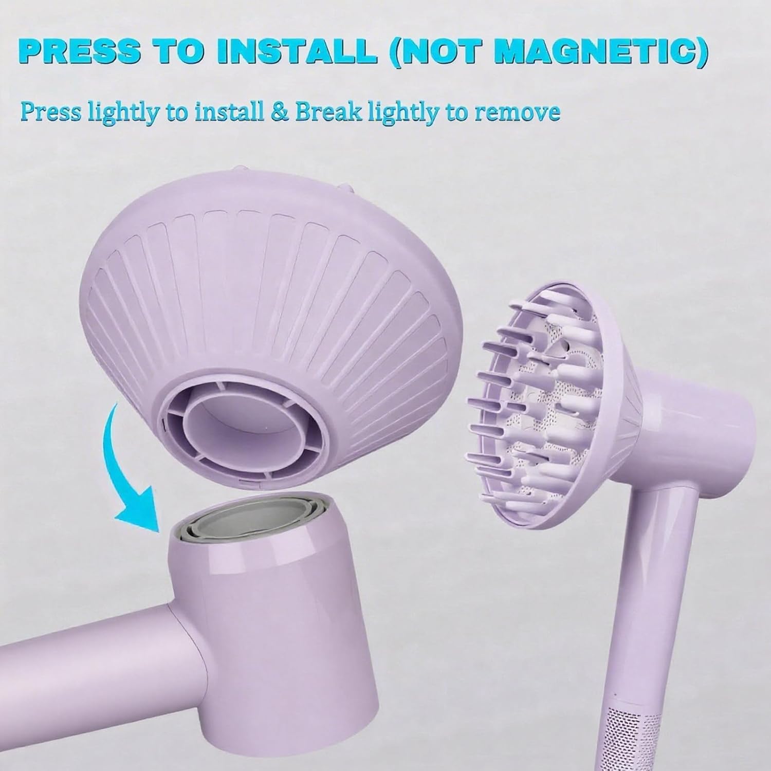 360° Rotating Diffuser Attachment Nozzle Compatible with Laifen SE Lite (NOT SE) Styling Tool, Hair Smoothing Dryer Blower Accessories for Laifen SE Lite, Purple