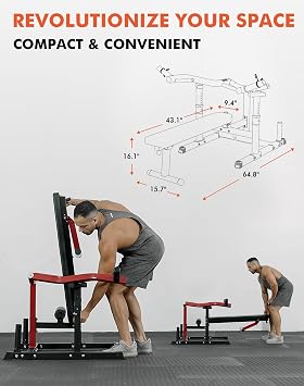 GMWD Chest Press Machine, Bench Press Machine with Independent Converging Arms, Adjustable Flat Incline Bench for Chest, AB Workouts, Shoulder Home Gym Equipment