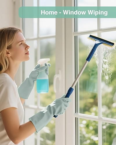 Miniatura 6 de Guantes de goma para lavar platos, 4 pares de guantes de cocina reutilizables para lavar platos y baño doméstico, guantes de limpieza de platos con