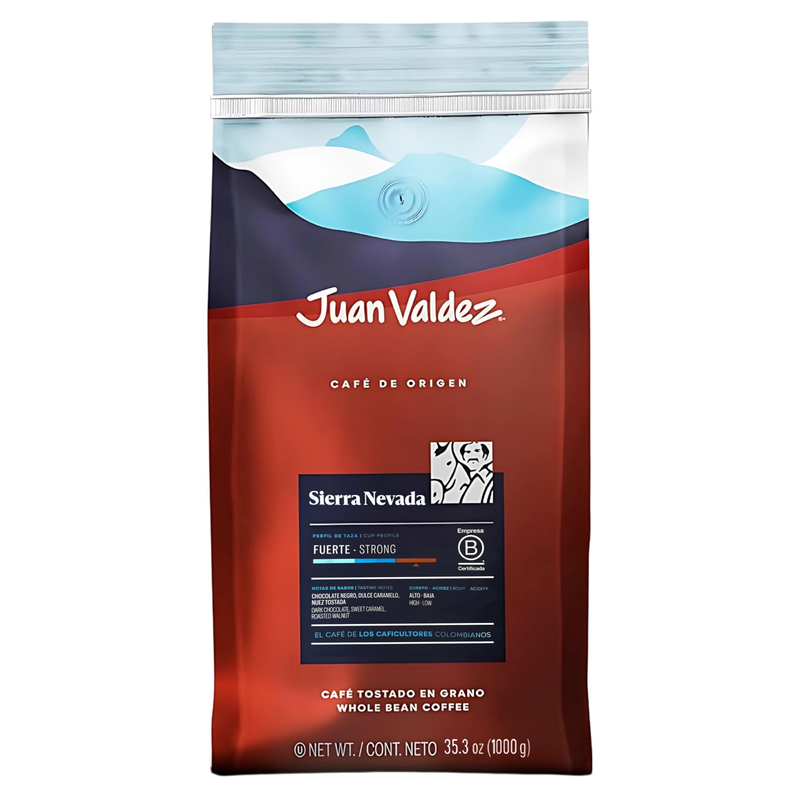 Juan Valdez - Sierra Nevada | Café Tostado en Grano, Fuerte - 1KG