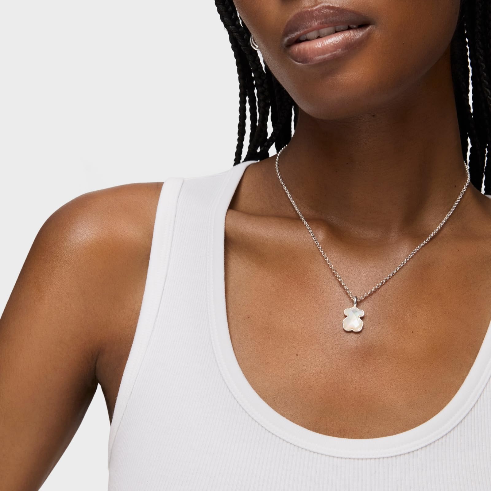 TOUS Colgante de Plata para Mujer con Motivo de Oso, 1.5 cm, Colección Color
