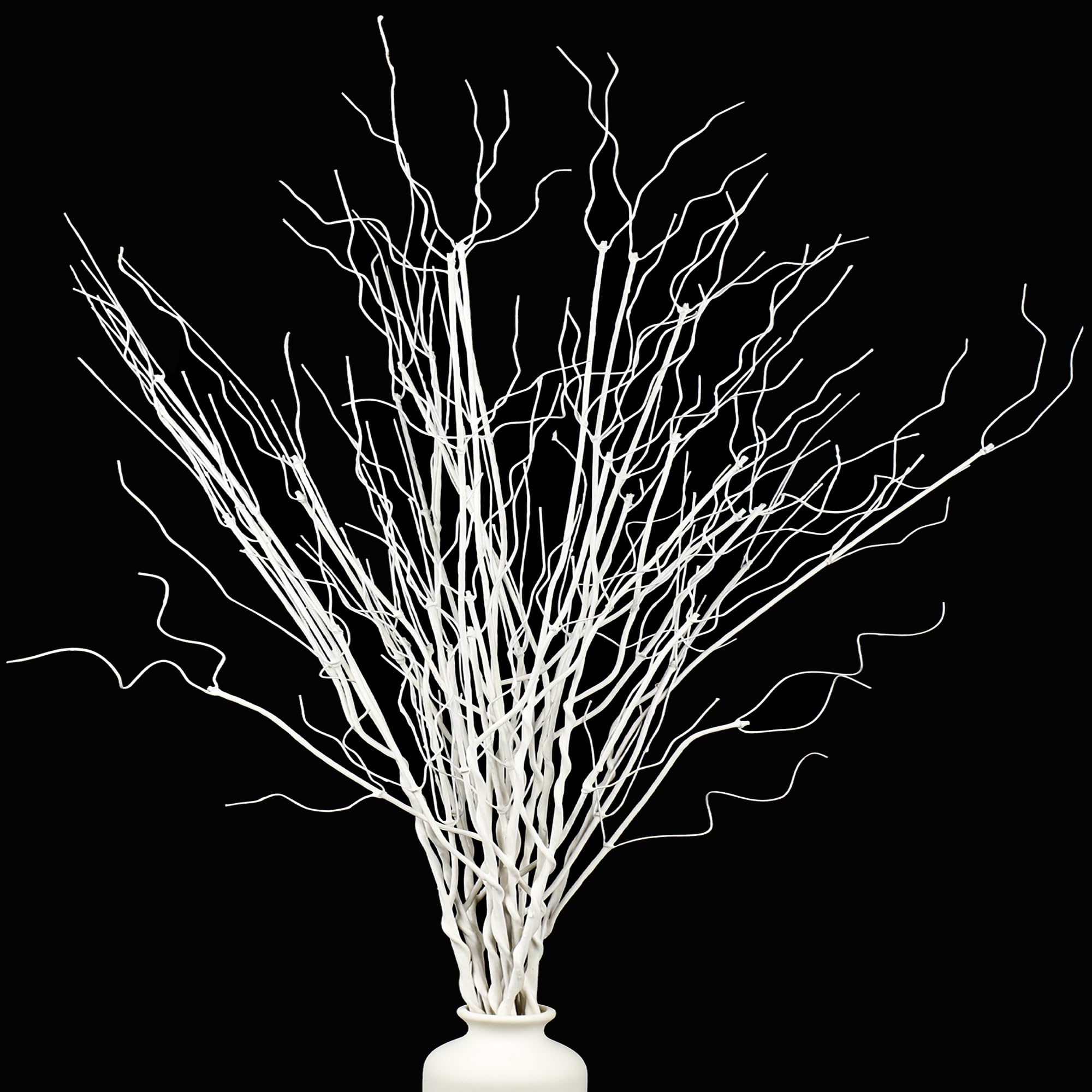Maniaacer 12-Pack White Artificial Curly Willow Branches