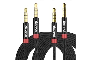 Devinal 3.5mm TRRS Cable: 1/8 Inch Stereo Nylon Braided Pro Aux Cord...