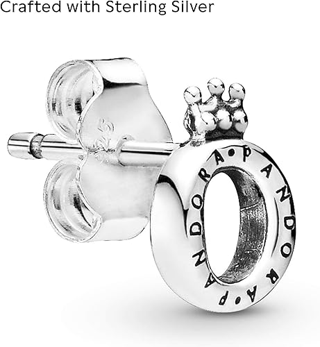 Miniatura 4 de Pandora Pendientes de plata esterlina pulidos de la corona o del perno prisionero, con la caja de, Metal