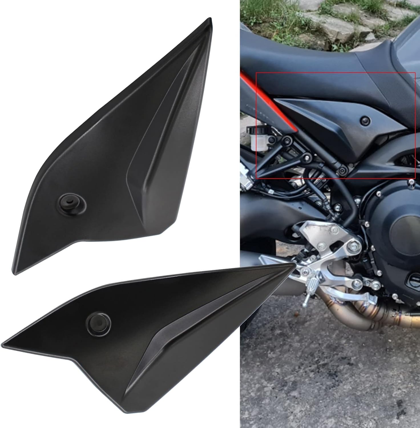 1Pair Seat Frame Side Panel Cover Fairing Cowl Cover F 2014-2020 Yamaha MT FZ 09