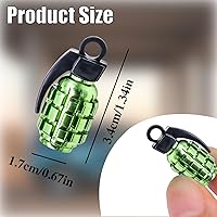 Vista 3 de 6 tapas de vástago de válvula de neumático, tapas de válvula de neumático de acero inoxidable para automóviles, camiones, SUV, motocicletas, Verde