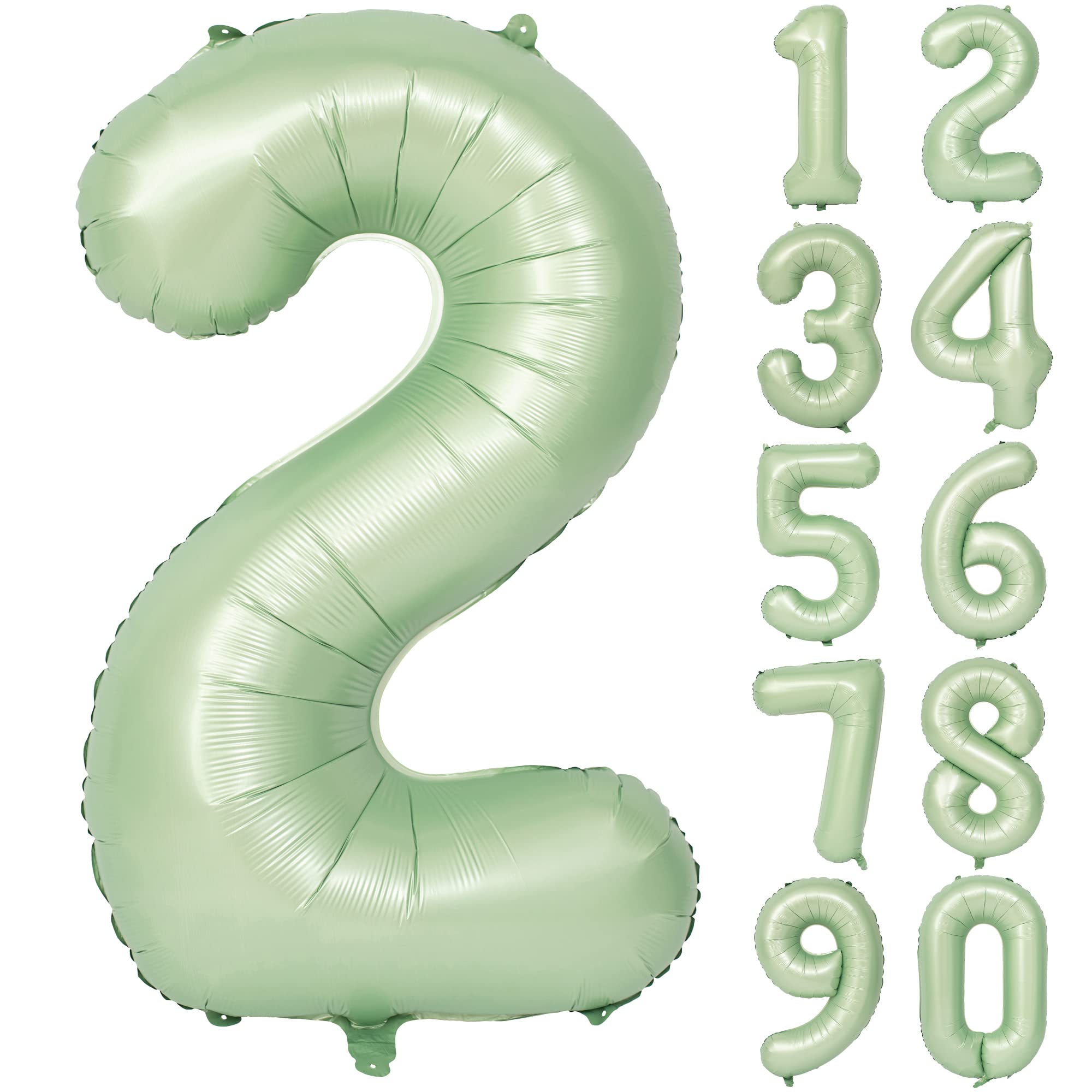 40" Olive green Number Balloons Helium Foil Mylar Balloon Birthday Party banquet Decoration Digital 2