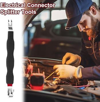 Automotive Electrical Connectors, Double Head Electrical Connectors, Electricals Disconnect Pliers, Automotive Electricals Terminal Connector Separator, Tool for Cars Trucks System (Black)