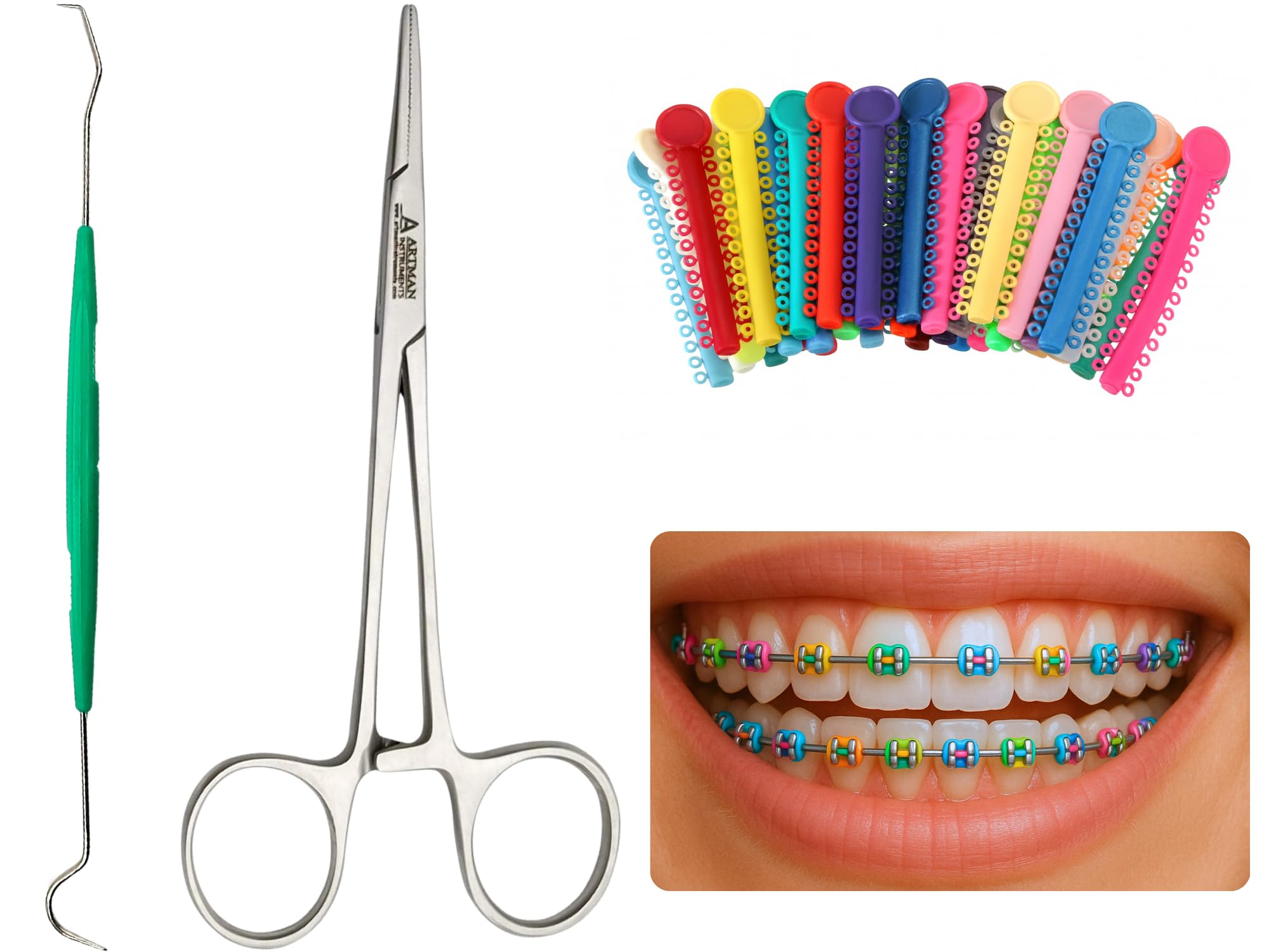 Ligas para Brackets Ortodoncia Dental braces color changing kit orthodontic Dental Ligature Ties for Brackets Change Braces Color Easily DIY Braces