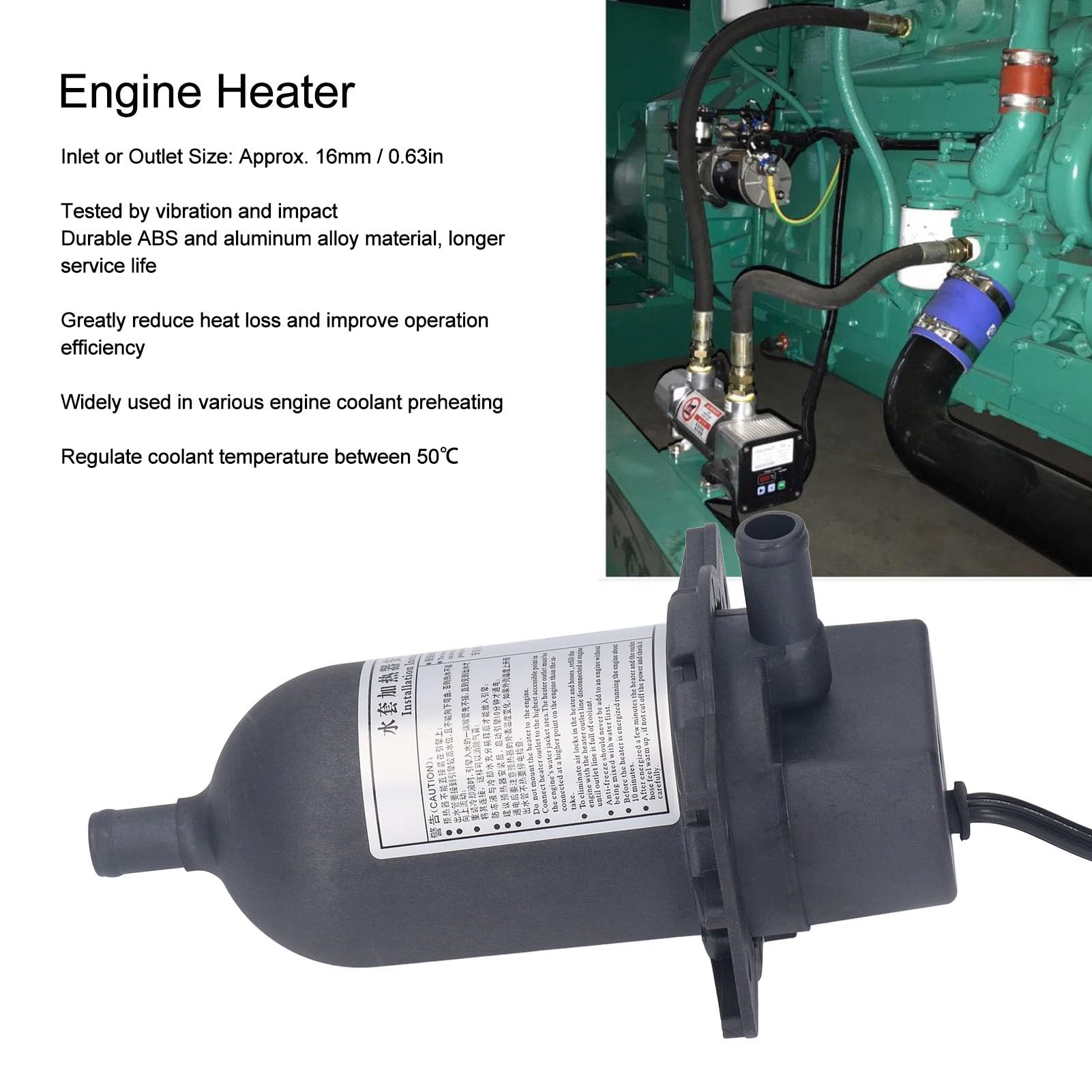 Preriscaldamento Invernale Durevole del Riscaldatore del Motore per Generatore 1000 W 240 V per Vari Preriscaldamenti del Liquido di Raffreddamento del Motore