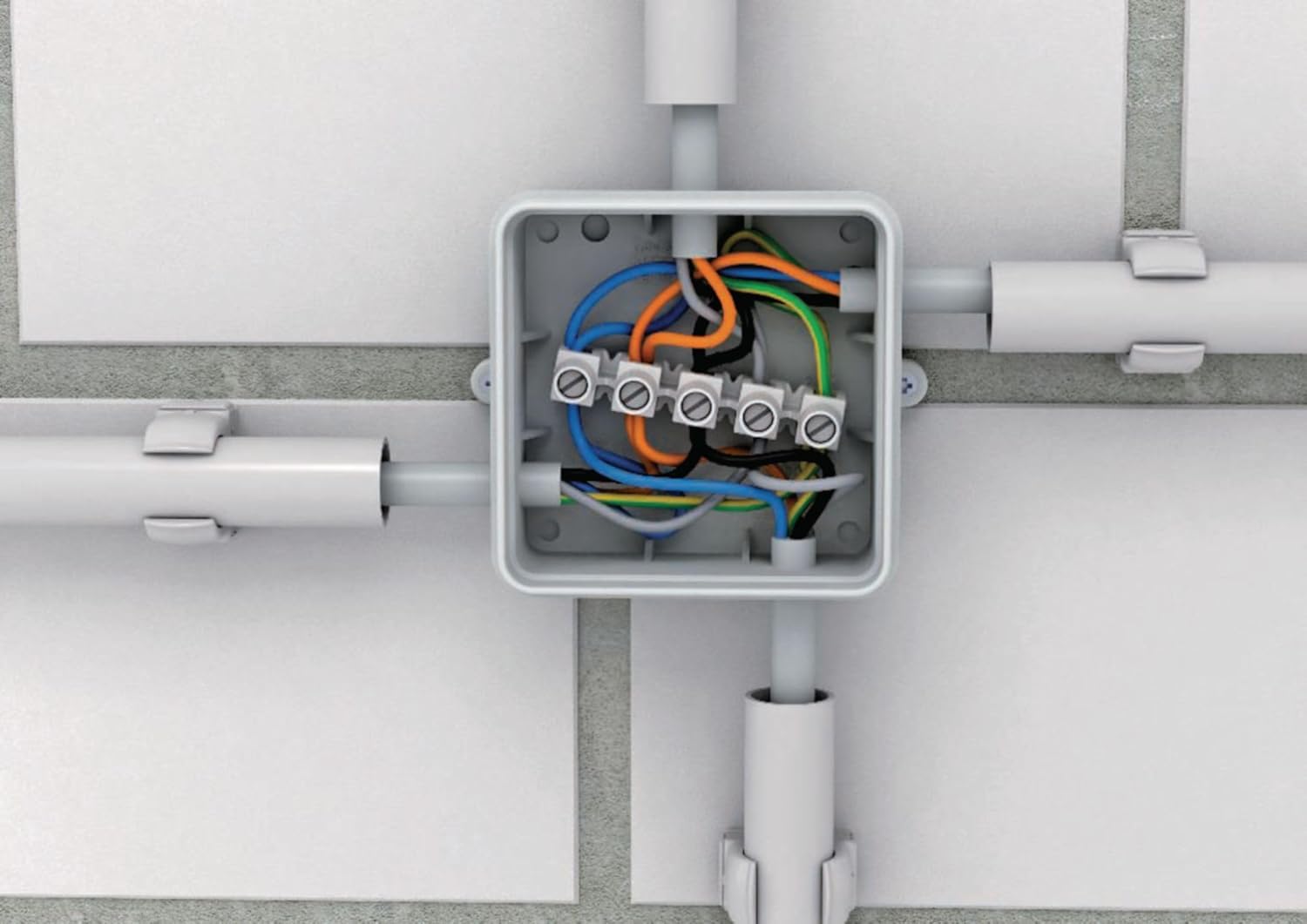 UNITEC 40209L Surface Mounted Junction Box IP65 162 x 116 x 76 mm
